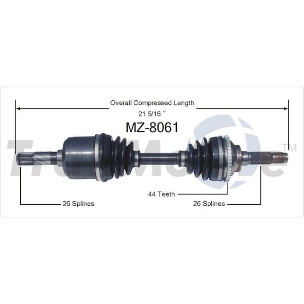 Surtrack Axle Cv Axle Shaft, Mz-8061 MZ-8061 - main